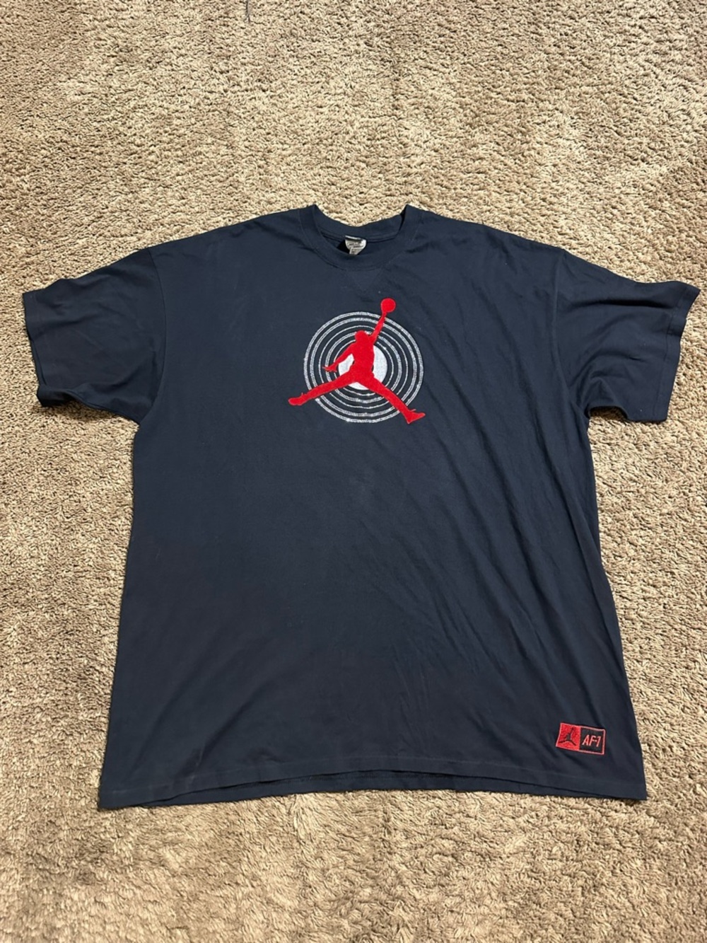 Vintage Nike air Jordan “Af-1 triple black” shirt 00s size 3XL